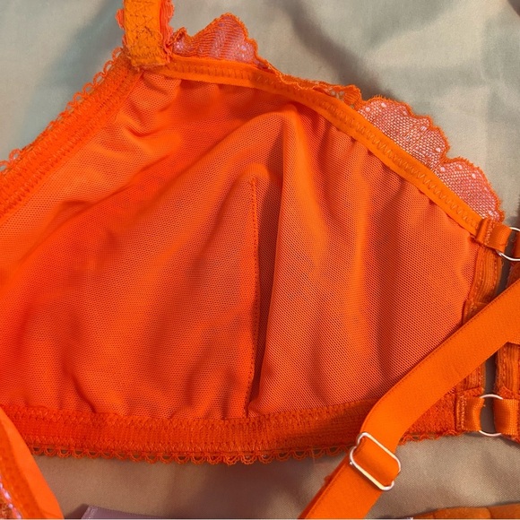 Savage X Fenty Perfect Poppies Unlined Lace Bralette Bra Women’s Size L - Picture 4 of 9